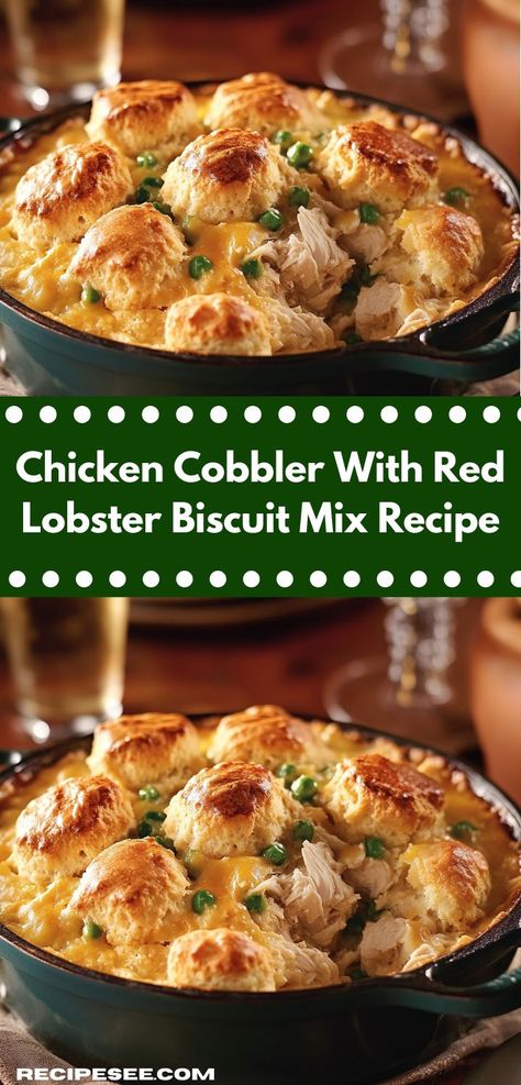 Craving a dish that combines flavor and ease? Try this Chicken Cobbler! With its savory chicken and flaky Red Lobster biscuits, it’s one of the best dinner recipes for busy families who love hearty meals. Biscuit Mix Recipe, Casseroles With Ground Beef, Casserole Recipes With Ground Beef, Easy Casserole Recipes For Dinner, Chicken Cobbler Recipe, Red Lobster Biscuit Mix, Lobster Biscuits, Chicken Cobbler, Red Lobster Biscuits