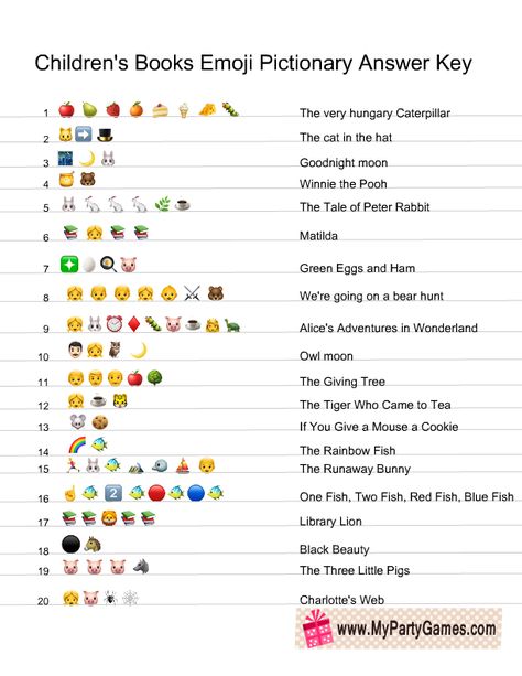 Children's Books Emoji Pictionary Answer Key Emoji Answers, Baby Shower Quiz, Emoji Quiz, Free Printable Baby Shower Games, Free Baby Shower Games, Emoji Pictionary, Emoji Games, Free Baby Shower, Trendy Baby Shower Ideas