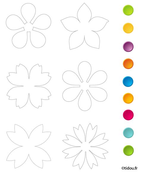 Easy Flower Painting, Paper Flower Template, Visual Perception, Flower Template, Floral Art, Paper Flowers, Flower Painting, Flower Art, Activities For Kids