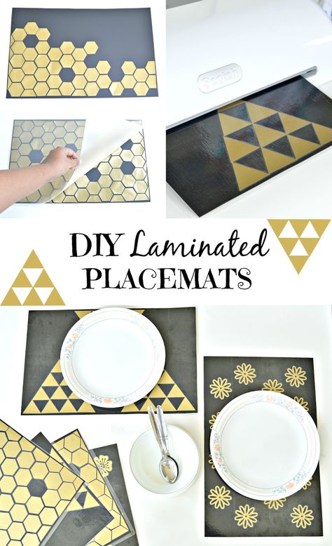 DIY Laminated Placemats Laminating Crafts, Space Crafts For Kids, Diy Placemats, Gift Wrapping Ideas, Simple Crafts, Ideas Jewelry, Diy Crafts Hacks, Furniture Makeovers, Crafts Hacks