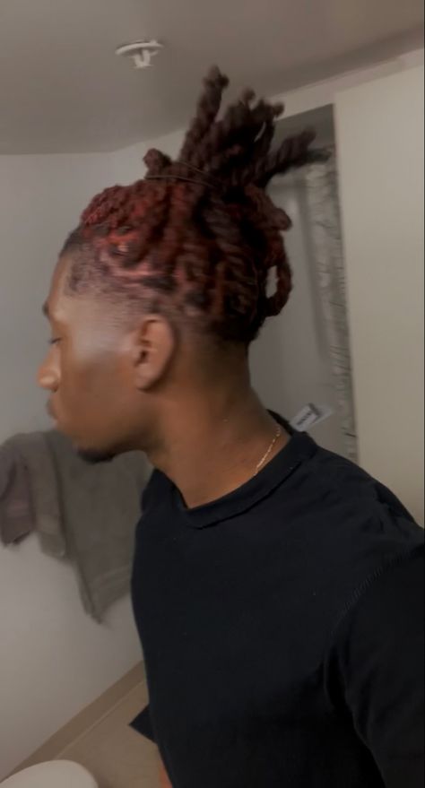 #blackmensfashion #locstyles #locs #locsformen #locjourney #dyedlocs #greylocs #blackmen #roadmanstyle #y2k #y2kfashion #blackonblack #y2kaesthetic Burgundy Locs Men, Red Locs Men, Men Tiktok, Burgundy Dreads, Locs Men, Red Hairstyle, Nice Hairstyles, Natural Hair Men, Mens Dreads