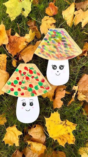 Kindergarten Projects, Mushroom Crafts, Hand Crafts For Kids, Autumn Crafts, August 19, Facebook Reels, Thanksgiving Crafts, Crafty Projects, Baby Halloween