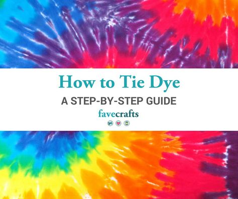 Our step-by-step tie dye instructions include everything you need to know to complete your tie dye project. Choose from one of our many tie dye designs and get started! Diy Tie Dye Sweatshirt, Food Coloring Tie Dye, Tie Dye Steps, Tie Dye Instructions, Tie Dye Shirts Patterns, Ty Dye, Tye Dye Patterns, Hippie Crafts, Tie Dye Patterns Diy