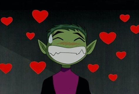 Raven Beast Boy, Original Teen Titans, Teen Titans Fanart, Its A Boy Banner, Heart Gif, Banner Gif, Cartoon Profile Pictures, Beast Boy, Teen Titans Go