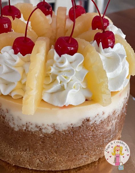 Pineapple Right Side Up Cupcakes, Southern Pineapple Orange Swirl Cheesecake, Pineapple Right Side Up Cheesecake, Easy Pineapple Cake, Pineapple Cheesecake, Lime Pie Recipe, Cheesecake Mix, Custard Cake, Cheesecake Desserts