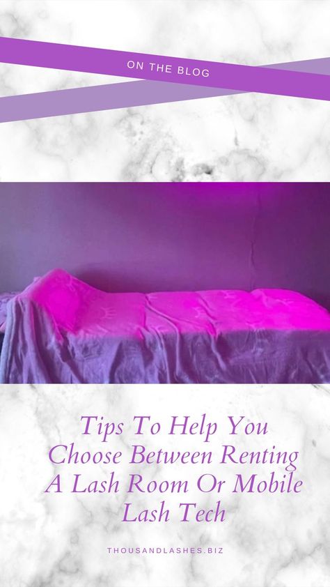 TIPS TO HELP YOU CHOOSE BETWEEN RENTING A LASH ROOM OR MOBILE LASH TECH Every business owner has a few dollars that pinch their pocket when starting a big project. If you're brand new to the world of lash extensions, we can help you make the right choice between a rented lash studio and a mobile lash tech service. Lash Studio, Lash Business, Lash Room, Business From Home, Lash Tech, Lash Artist, Big Project, Starting Your Own Business, Beauty Bar