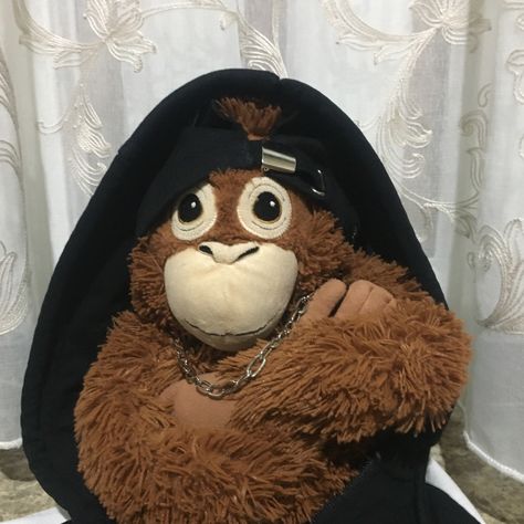 Monkey Pfp, Ikea Monkey, Sheldon The Tiny Dinosaur, Monkey Pose, Monkey Icon, Tiny Dinosaur, Playlist Covers Photos, Monkey Wallpaper, Monkey Stuffed Animal