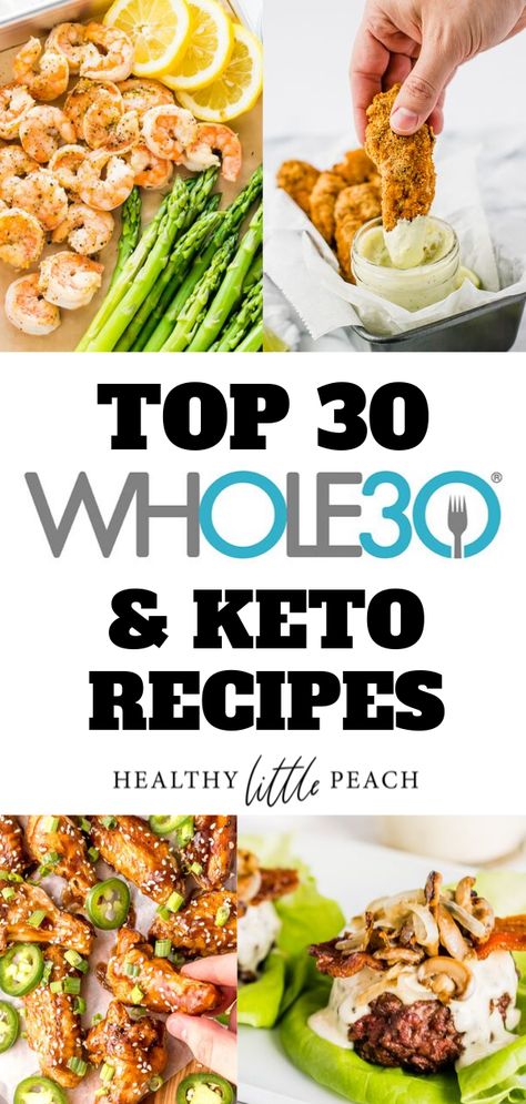 Top 30 Whole30 and Keto Dinner Recipes - Healthy Little Peach Healthy Little Peach Migraine Diet, Dinner Keto, Clean Keto, Sugar Diet, Whole30 Dinners, Keto Dinner Recipes, Diner Recept, Keto Ideas, Whole30 Recipes