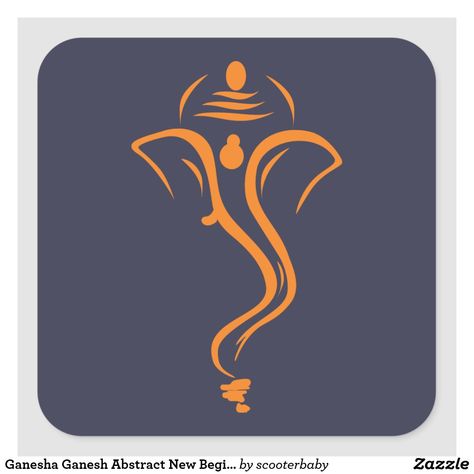 Ganesha Ganesh Abstract New Beginnings Square Sticker Ganesha Sticker For Bikes, Ganesh Sticker, Radium Sticker, Ganesha Sticker, Buddhism Beliefs, Ganesh Wallpaper, Power Star, Unique Sticker, Homemade Body Scrub