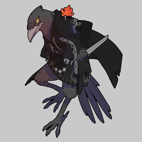 Kenku Rogue, Bird People, Dnd Races, Crow Art, Dungeons And Dragons Characters, Character Poses, Fantasy Warrior, Cool Art Drawings, Character Creation