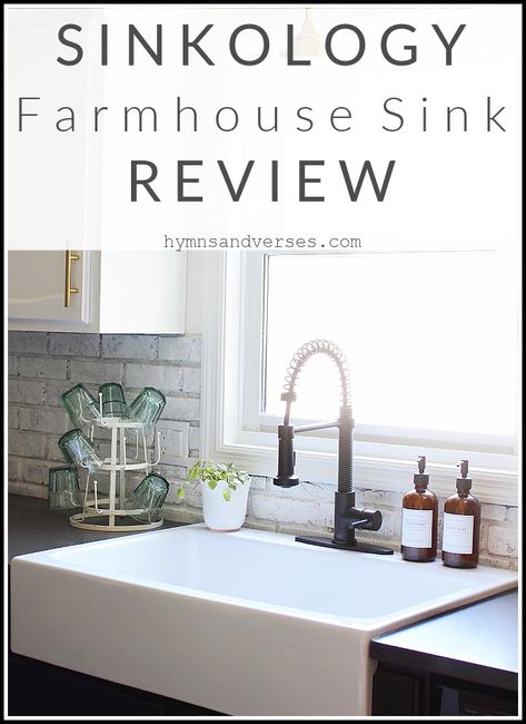 Sinkology Farmhouse Sink Review After One Year | Hymns and Verses Overmount Farmhouse Sink, Apron Front Sink Farmhouse, Sinkology Farmhouse Sink, Farmhouse Sink Cabinet, Top Mount Farmhouse Sink, Kitchen Sink Farmhouse, Drop In Farmhouse Sink, Ikea Farmhouse Sink, Cast Iron Farmhouse Sink