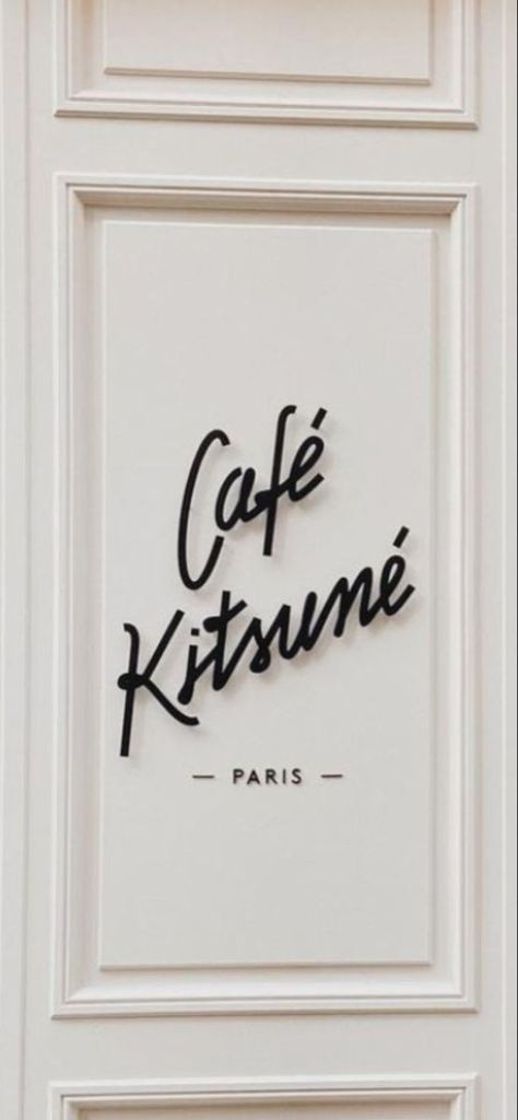 Kitsune Logo, Cafe Kitsune, Cafe Branding, Feminine Branding, Paris Cafe, Feminine Logo, Modern Typography, Brand Board, Typography Inspiration