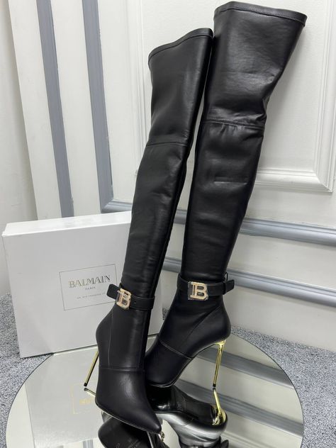 Balmain Boots, Balmain Shoes, Heels High, High Standards, Pretty Shoes, High Boots, High Heels, Wattpad, Boots