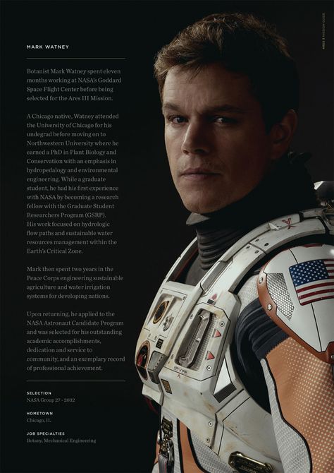 The Martian - Matt Damon The Martian Film, Martian Movie, Mark Watney, Andy Weir, Space Movies, Ridley Scott, Space Pirate, Matt Damon, Space Suit