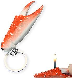 Creative Crab Claw Lighter, Keychain Lighter, Cool and Fun, Soft Flame Lighter, Refillable Butane Torch Lighter, Butane Lighter, Unique Lighter Birthday Gift for Women (No Gas) Fun Lighters, Novelty Lighter, Lighter Keychain, Butane Torch Lighter, Crab Claw, Cool Keychains, Butane Lighter, Cool Lighters, Crab Claws