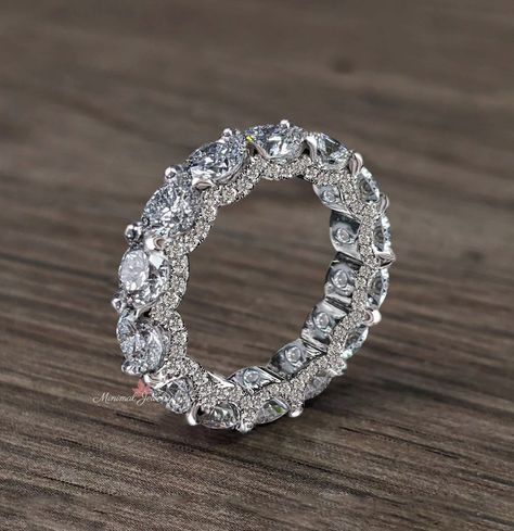 Dazzling Moissanite Eternity Band, 0.75ct Eternity Ring, Full Eternity Ring, Diamond Hoop Earrings, Moissanite Wedding Bands, Gold Platinum, Stackable Rings, Eternity Bands, Eternity Ring