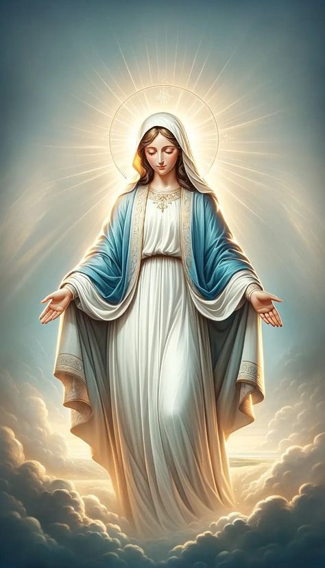 Virgin Mary Picture, Mary Jesus Mother, Mother Mary Pictures, Jesus Mother, Virgin Mary Art, Mother Mary Images, Catholic Pictures, Jesus Christ Painting, Images Of Mary