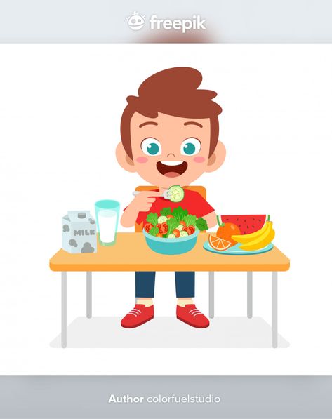 Healthy Meal Drawing, Food Pictures Cartoon, Healthy Food Cartoon, Hungry Images, Healthy Food Pictures, People Character, Easy Christmas Drawings, Preschool Fine Motor Activities, Eat Healthy Food