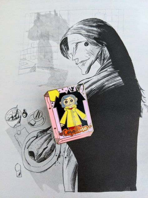 Cute Coraline Book Enamel Pin Approximately 1 1/4 x 1 Perfect on denim jacket, beanie, purse, etc. Great little gift for any occasion ❤️ Coraline Book, Coraline, Enamel Pin, Little Gifts, Denim Jacket, Enamel Pins, Purse, Trending Outfits, Handmade Gifts