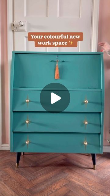 Hayley Stuart - DIY & INTERIORS on Instagram: "I’m not sure there are many things more satisfying than a good transformation. One of the many reasons I love upcycling furniture is that I often have the ability to visualise what something could be, even if it’s far from its original purpose. I really enjoyed upcycling this battered old bureau, it’s something I use everyday now. What do you think? 🌟 
.
.
.
.
.
#upcycle #upcycling #interior4u #colourfulhome #creativehome #interiors #colourfulinteriors #creativeinteriors #decorinspiration #diy #vintagehome #diydecor #upcycledfurniture #upcyclingideas #furnitureflip #officespace #homeoffice #paintedfurniture #midcenturyfurniture" Bureau Upcycle, Furniture Upcycle, Encourage Others, Next Furniture, Second Hand Furniture, Upcycle Projects, Diy Interior, Charity Shop, Flipping Furniture