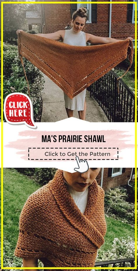 Prairie Shawl Pattern, Crochet Wrap Around Shawl Free Pattern, Scarf Pattern Beginner, Crochet Prairie Shawl, Crochet Shawl Stitches, New Crochet Projects, Crochet Shawl Wrap Pattern Free, Superfine Yarn Crochet Patterns Free, Crochet Shawl Beginner