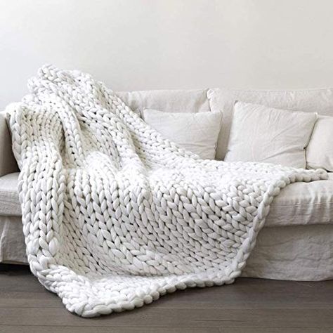 Knitted Blanket Chunky Knit Throw Chunky Knitted Blanket Knit Blanket Grey Throws For Sofa Large Knitted Bed Throw Blankets For Beds 80X100,white Super Chunky Knit Blanket, Big Knit Blanket, Super Chunky Knit, Arm Knitting Blanket, Hand Woven Blanket, Chunky Knit Throw, Knitted Blanket, Chunky Blanket, Super Soft Blanket