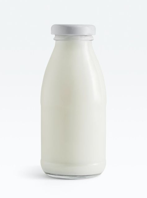 Fresh milk in a glass bottle on white background | premium image by rawpixel.com / Teddy Milk In A Bottle, Milk Bottle Design, Liquid Cheese, Milk Glass Bottle, Milk Photography, Plastic Milk Bottles, Font Logotype, Trendy Water Bottles, Blank Bottle