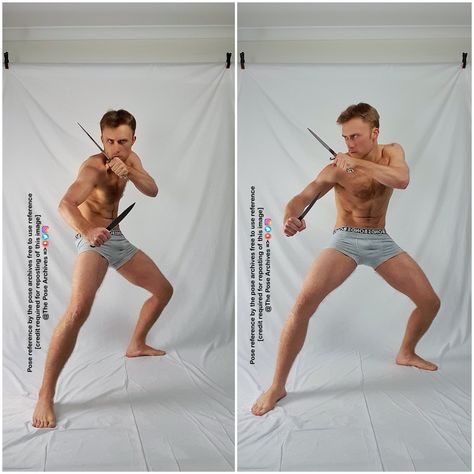 Action Poses Reference 2 People, Action Poses Men, Bo Staff Reference, 360 Pose Reference, Dagger Poses Reference Drawing, Fist Pose Reference, Defensive Pose Reference, Pose With Knife Reference, Dagger Pose Reference