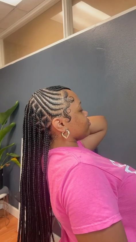 Lemonade Tribals 😮‍💨🌴 #THEWESTCOASTWAY #Knotlessbraids #Lemonadebraids #Tribalbraids #braidstyles #Longbraids #riversidebraider… | Instagram Hairstyles In Braids, Lemonade Tribals With Knotless Braids, Tribals With Knotless Braids, Girls Braided Hairstyles Kids, Weave Hairstyles Braided, Pretty Braids, Braided Cornrow Hairstyles, Braids With Beads, Business Hairstyles