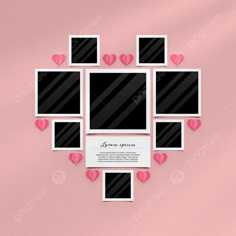 Heart Template For Photos, Heart Png For Editing, Heart Collage Template, Broke Phone, Picture Frame Layout, Collage Photo Frame Design, 4 Picture Frame, Heart Photo Collage, Frame Layout