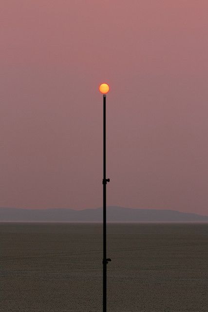 Sunset Interrupted by a Gear Pole Dry Lake Bed, Different Point Of View, Northern Nevada, Black Rock Desert, Forced Perspective, Sunrise And Sunset, Black Rock, Beautiful Sky, Sunset Sunrise