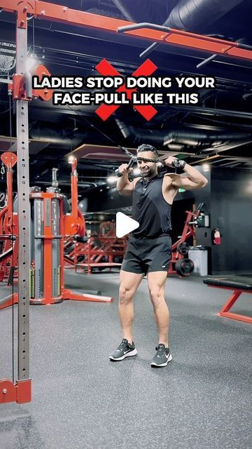 Armin Moridi | Fitness Coach on Instagram: "❌ Have you been doing the face-pull like this? You’re at a risk of snapping your shoulders and neck all together, LOL 🥹 Try it this way! 👆🏻  🤓 Here is a quick how to face-pull: Set the cable at an eye level, grab it with underhand, create some space so you can get the full range, then pull the rope towards your nose to a comfortable position and then slowly arms extended. All while core is engaged while controlling the entire movement :)   😎 Looking to lose 10-20 LBS? I may be able to help.. DM me “BURN” to see if I can help or not!  📲 Be Sure to SAVE and SHARE this with someone =] ⠀⠀⠀⠀⠀⠀⠀⠀⠀ ⠀⠀⠀⠀⠀⠀⠀⠀⠀ ⠀⠀⠀⠀⠀⠀⠀⠀⠀ #womensfitness #fitnesscoach #usa #hourglassbody #definedshoulders #backexercise #shoulderexercise" Face Pulls Cable Machine, Face Pulls With Rope, Face Pull Exercise, Cable Face Pulls, Pull Up Machine, Face Pulls, Online Fitness Coaching, Strength Workout, Back Exercises