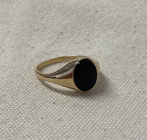 Thanks for the kind words! ★★★★★ "The seller was so accommodating and kind! And I’m in love with my ring! It is gorgeous and clearly very well made. Glad I decided to purchase from them." Any N. https://etsy.me/3cNcPgd #etsy #white #diamond #unisexadults #gold #artdeco Onyx Meaning, Gold Ring For Men, Onyx Rings, Gold Claddagh Ring, Gold Pinky Ring, Gold Chain Earrings, Gold Rings Simple, Ringe Gold, Solid Gold Ring