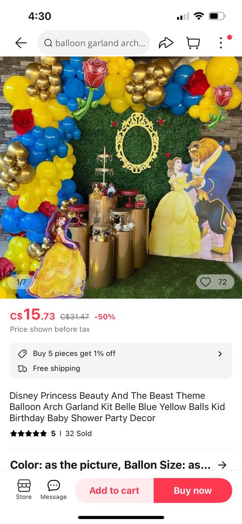 Beauty And Beast Backdrop Ideas, Beauty And The Beast Balloon Arch, Beauty And The Beast Balloon Garland, Babby Shower, Winter Baby Shower Themes, Beauty And The Beast Theme, Beauty And The Beast Party, Balloon Ideas, Balloon Arrangements