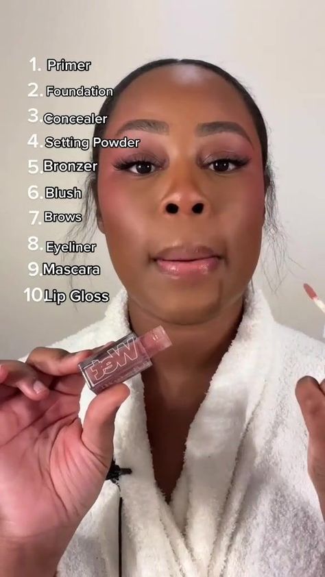 What I Need For Makeup, How To Buy Makeup For Beginners, Beginner Makeup What To Buy, How To Apply Face Products, List Of Makeup Products For Beginners, Make Up List For Beginners Products, Beginners Make Up Tutorials Step By Step, Daytime Makeup For Black Women, Full Face Makeup Products List