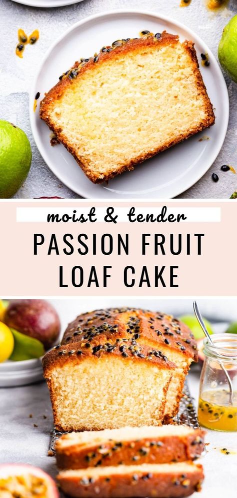 Passionfruit Dessert, Passion Fruit Cake, Fruit Syrup, Passionfruit Recipes, Passion Fruit Syrup, Fruit Dessert Recipes, Ginger Cake, Easy Bake, Baked Fruit