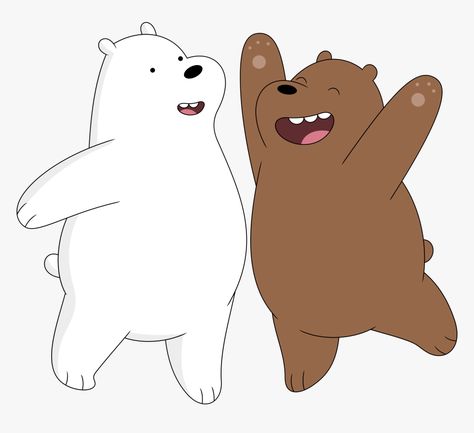 Ice Bear And Grizz Wallpaper, We Bear Bears Grizz, Ice Bear And Grizzly, Chicago Drawing, Drawing Bears, Bear Bare, Baby Shower Photo Booth Props, Ice Bear We Bare Bears, Happy Birthday Best Friend Quotes