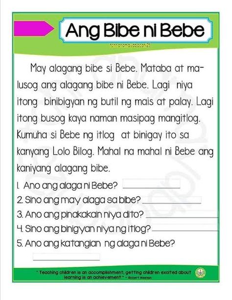 Grade 2 Filipino Worksheets, 1st Grade Reading, 1st Grade Reading Worksheets, Grade 1 Reading, Homeschool Preschool Activities, Reading Materials, Learning English For Kids, 1st Grade Worksheets, Reading Worksheets