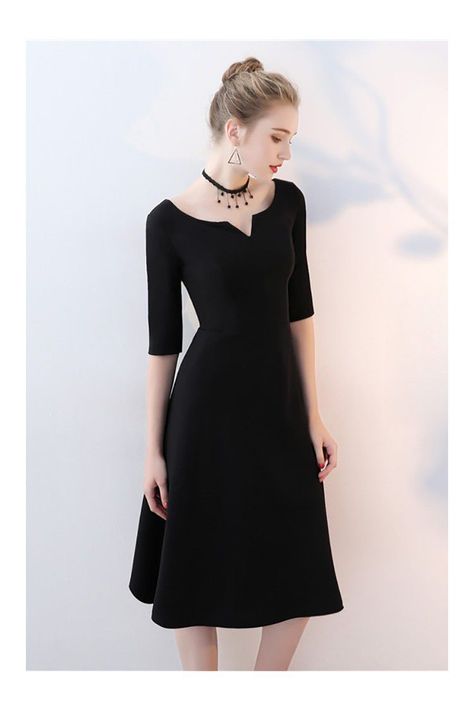 Party Dress With Sleeves, Party Dress Inspiration, Party Dresses With Sleeves, Party Dress Classy, Embroidered Tunic Dress, Black Dress Outfits, Dress With Sleeves, Dress Classy, Beach Wear Dresses