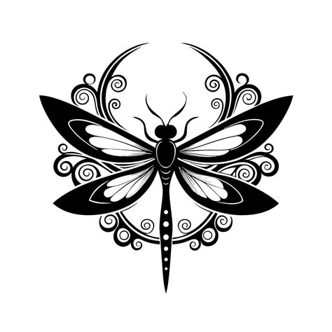 Fishing Clipart Black And White, Dragonfly Silhouette Free Printable, Wood Burning Templates Pyrography Patterns Free Printable, Dragonfly Svg Free, Boho Designs Art, Dragonfly Coloring Pages, Black And White Dragonfly, Dragonfly Mandala, Whimsical Dragonfly