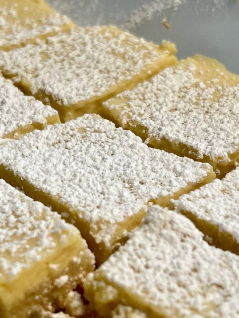 Easy Egg Free Lemon Bars - the best springtime recipe series - Yes, Yum, Go! Perfect Lemon Bars, Lemon Cake Bars, Classic Lemon Bars, Bars Dessert, Best Lemon Bars, Springtime Recipes, Lemon Bars Easy, Lemon Bars Recipe, Lemon Curd Filling