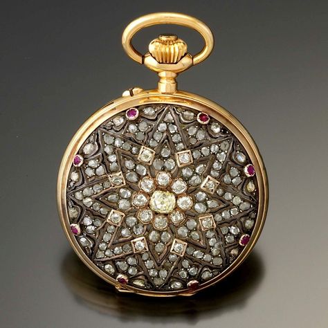 Antique Collectors, Louis Xiv, Pocket Watches, Ottoman Empire, Antique Diamond, Best Diamond, Gold Case, Star Designs, Rare Antique