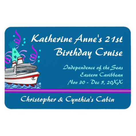 Birthday Cruise Custom Stateroom Door Marker Magnet Cruise Ship Party, Independence Of The Seas, Cruise Kids, Birthday Cruise, 21st Birthday Invitations, Budget Holidays, Celebrity Cruises, Princess Cruises, Cruise Port