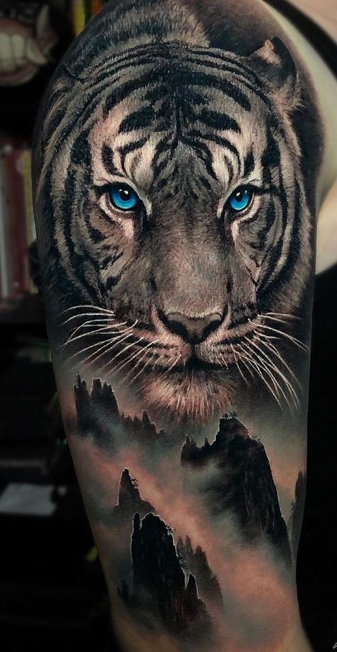 Mens Tiger Tattoo, Tiger Hand Tattoo, Fenrir Tattoo, Tiger Face Tattoo, Tiger Head Tattoo, Japanese Tiger Tattoo, Tiger Tattoo Sleeve, Big Cat Tattoo, Animal Sleeve Tattoo