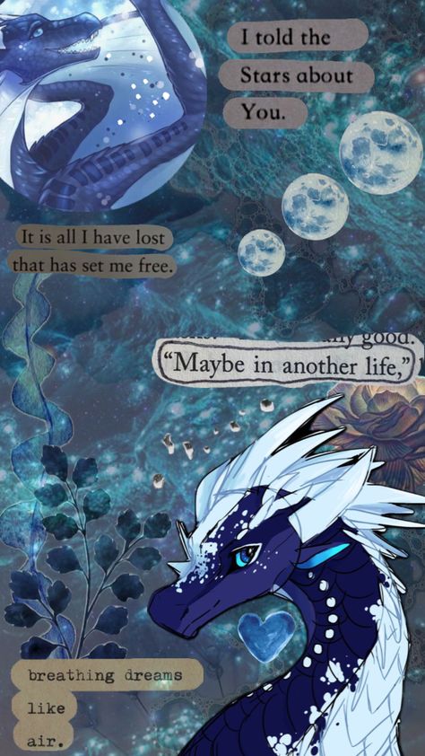 #wof #wingsoffire #whiteout #dragon #icewing #nightwing #aesthetic #pretty #ifollowback Nightwing Aesthetic, Aesthetic Pretty, Wings Of Fire, Nightwing, Blue