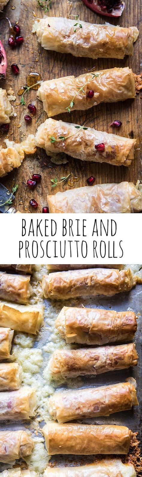 Prosciutto Rolls, Brie And Prosciutto, Prosciutto Roll, Fingerfood Recipes, Viral Food, Baked Brie, Half Baked Harvest, Finger Food Appetizers, Snacks Für Party