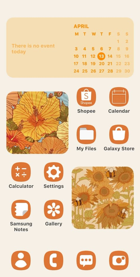 #Samsung#layout#android#homescreen Orange Homescreen Wallpaper, Homescreen Wallpaper Layout, Orange Homescreen, Samsung Homescreen Layout Ideas, Flip Phone Aesthetic, Samsung Homescreen, Android Organization, Wallpaper Layout, Tablet Organizer