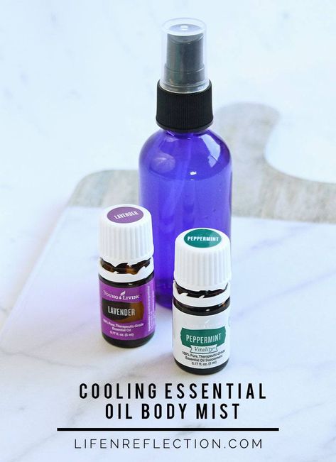 Body Spray Recipe, Diy Body Lotion, Essential Oil Spray Recipes, Cooling Spray, Essential Oil Mist, Yl Oils, Essential Oil Spray, Homemade Bath, Essential Oil Blends Recipes