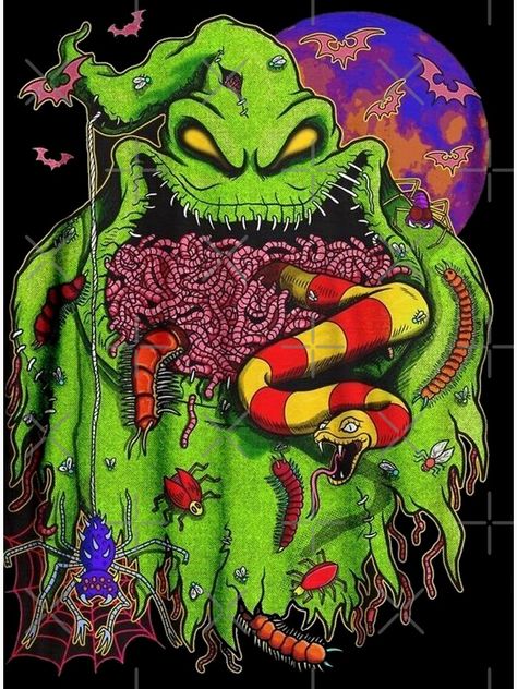 "oogie" Poster for Sale by lisamariepri | Redbubble Oogie Boogie Fanart, Oogie Boogie Wallpaper, Oogie Boogie Nightmare Before Christmas, Oogie Boogie Man, Zero Art, Nightmare Before Christmas Wallpaper, Horror Pictures, Diamond Paintings, Oogie Boogie