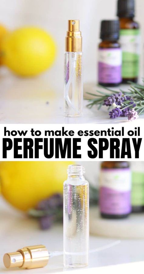 Learn how to make your own DIY essential oil perfume spray. This guide will help you to understand the basics of perfume making along with how to come up with the perfect blend by layering the different types of notes. Look for the seasonal essential oil perfume recipes at the end of this post! Diy Perfume Spray, Essential Oil Perfume Recipes, Diy Essential Oil Perfume, Essential Oil Perfume Spray, Diy Perfume Oil, Diy Perfume Recipes, Essential Oil Perfume Blends, Essential Oil Perfumes Recipes, Homemade Perfume